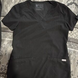 Figs Catarina scrub top in black size xxs